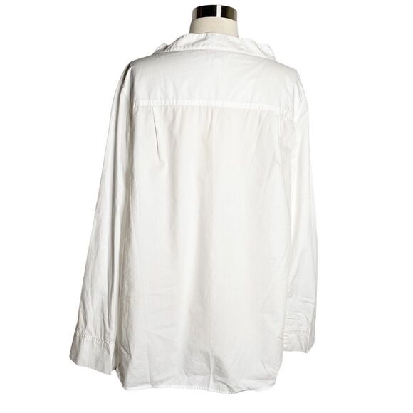 J. Crew Factory Womens White Pullover Top Size 14 Long Sleeve - Picture 5 of 10